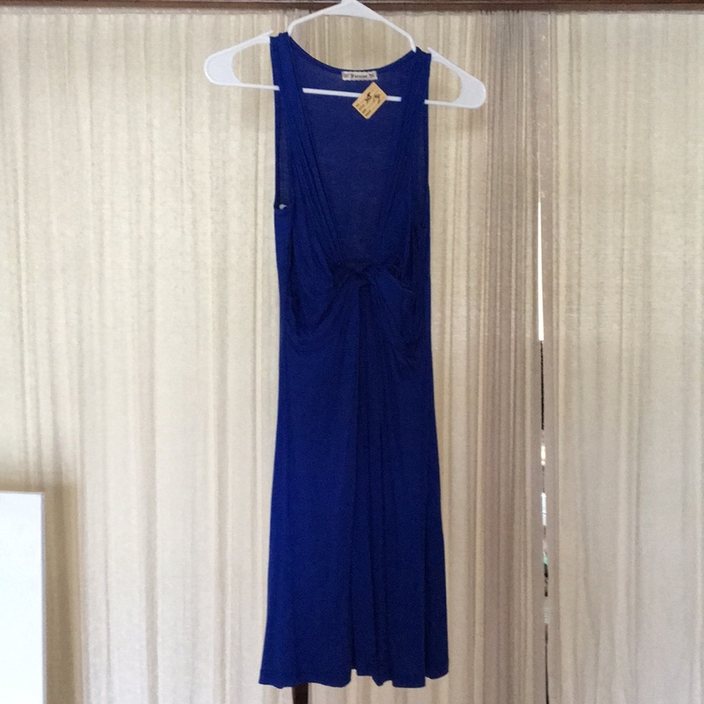 New bright blue flare stretch summer dress.